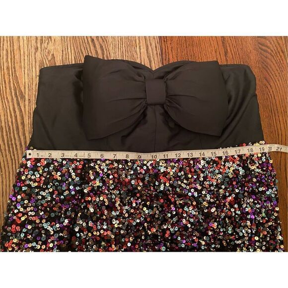 Anthropologie- Sequined Bow-Tie Mini Dress size 18w - Picture 10 of 11